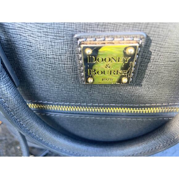 Dooney & Bourke saffiano dome handbag gray shoulderbag - Picture 8 of 10